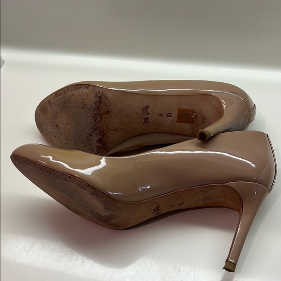 Coach Women's Glossy Brown Heels - Picture 4 of 9